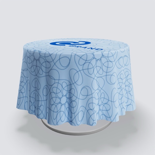 Custom printed round table covers